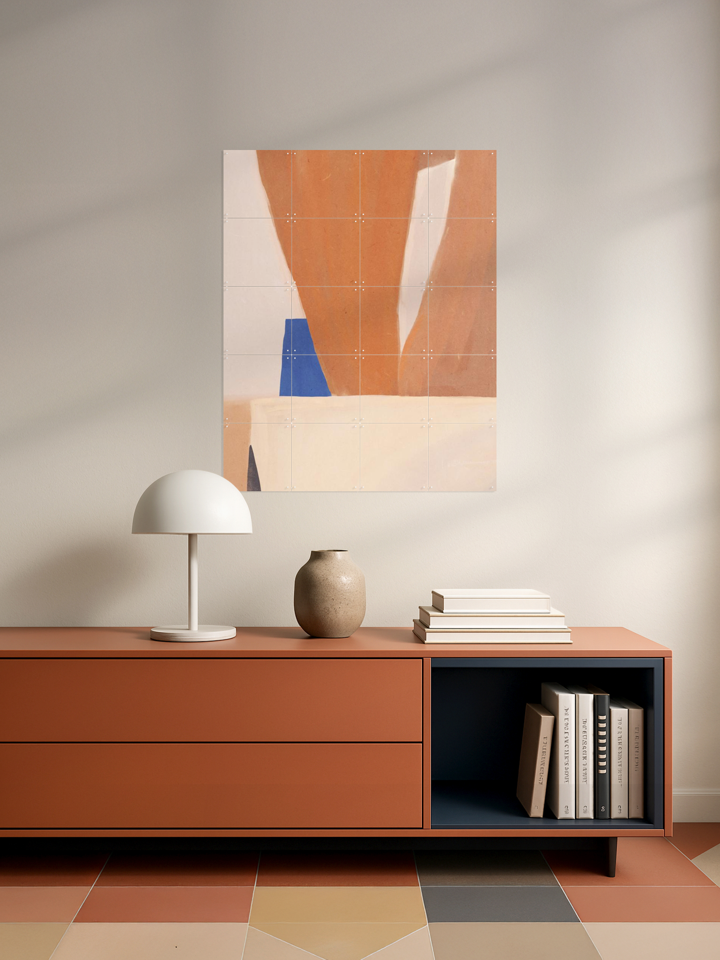 Warm Earth Tones And Bold Geometric Shapes