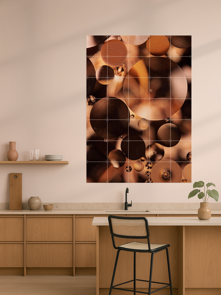 Abstract Warm Brown Tones - Through The Drops