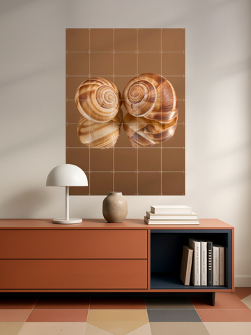 Together Two Escargots In Warm Brown Tones, par Marjolijn van den Berg - IXXI 6