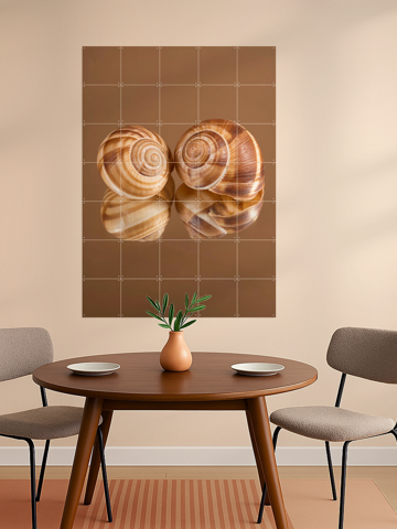 Together Two Escargots In Warm Brown Tones, par Marjolijn van den Berg - IXXI 4