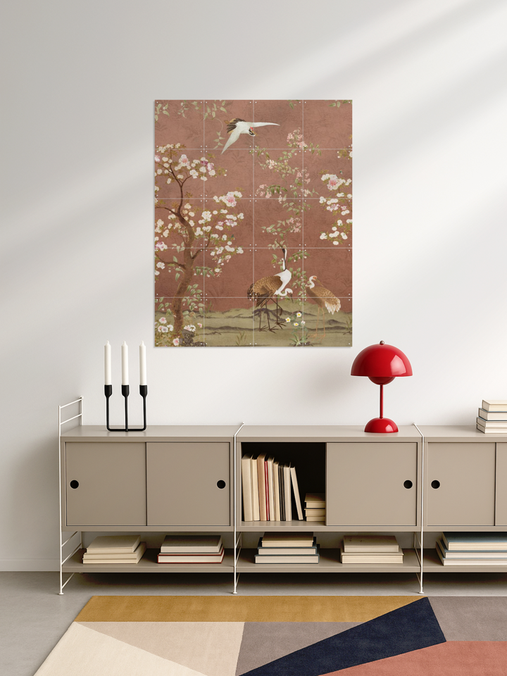 Chinoiserie Birds And Blossom Trees Terracotta