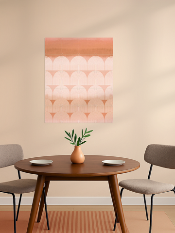 Mid Century Retro Arches Terracotta Sunset, by Bloomery Decor - IXXI 4