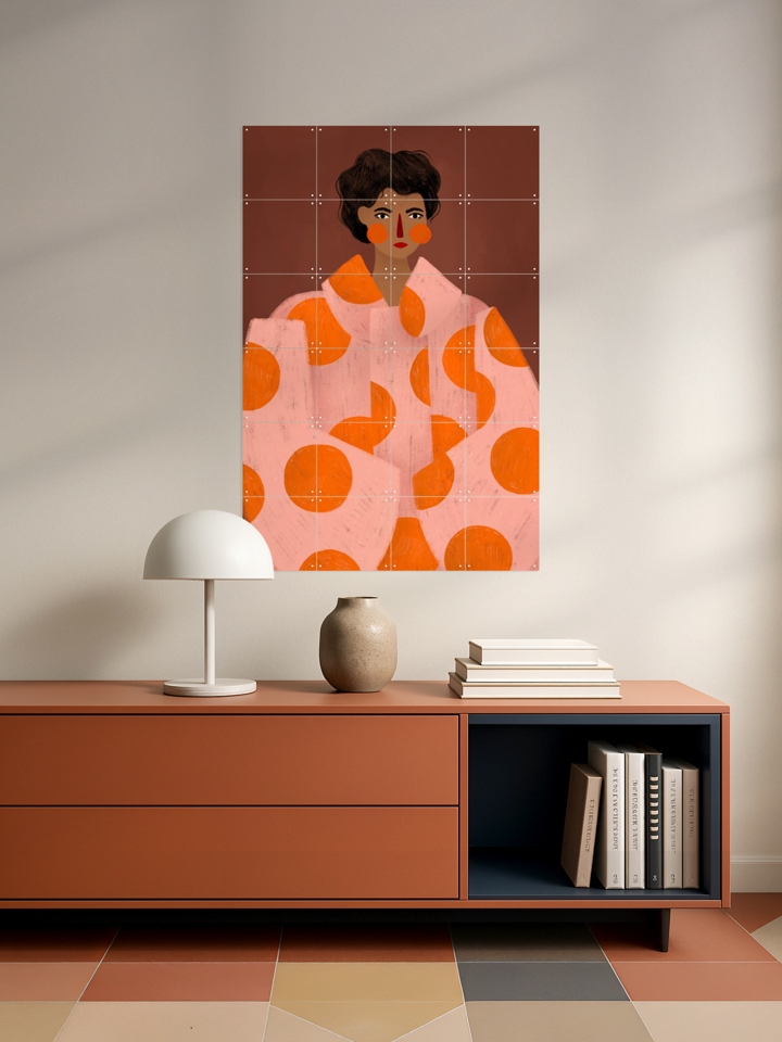The Woman With Orange Dots