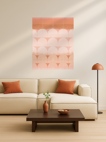 Mid Century Retro Arches Terracotta Sunset, by Bloomery Decor - IXXI 5
