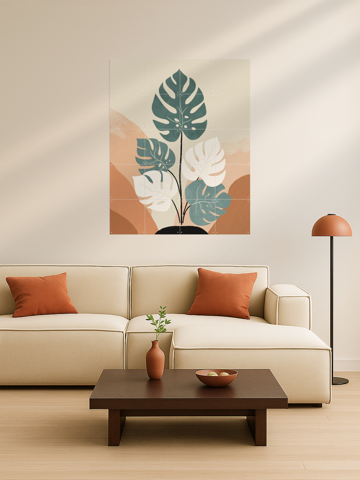Retro Monstera, by Katarzyna Gąsiorowska - IXXI 5