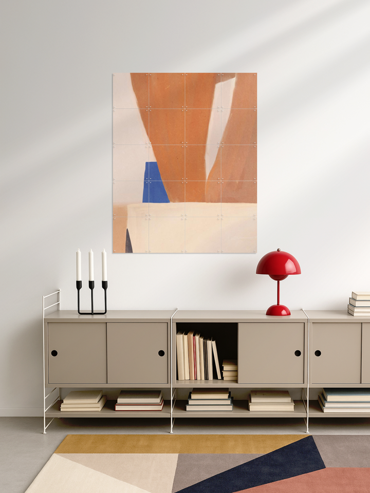 Warm Earth Tones And Bold Geometric Shapes