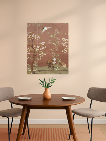 Chinoiserie Birds And Blossom Trees Terracotta, by Bloomery Decor - IXXI 4