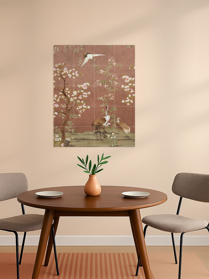 Chinoiserie Birds And Blossom Trees Terracotta