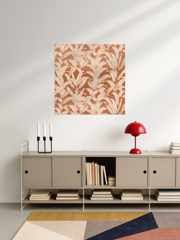 Tropical Vintage Jungle Leaves Terracotta