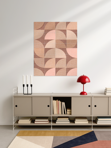 Mid Century Retro Geometry Mocha Pink Light, door Bloomery Decor - IXXI 5